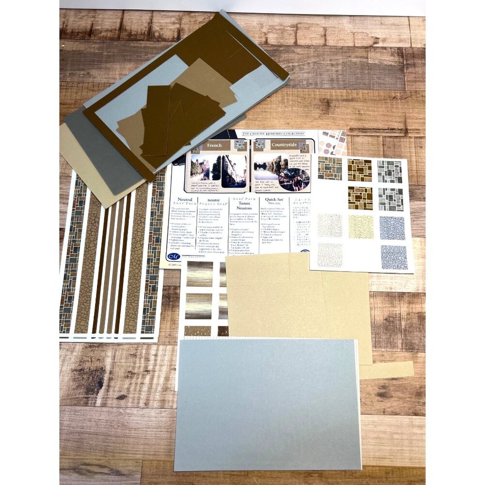 Creative Memories Scrapbooking Kit Neutral Tones Snap Pack Quick-Set Collection
